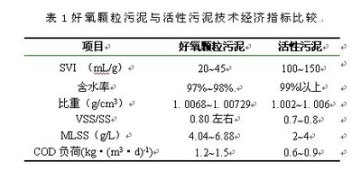 活性污泥 颗粒污泥比较